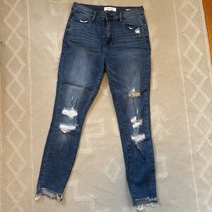 PacSun Ripped Dark Blue Skinny Jeans